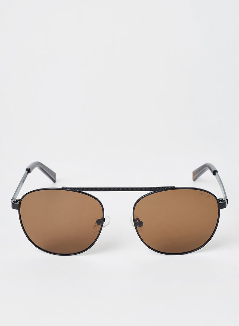 Men's Full Rim Injected Modified Rectangle Sunglasses - Lens Size: 54 mm