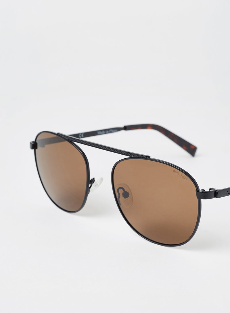 Men's Full Rim Injected Modified Rectangle Sunglasses - Lens Size: 54 mm