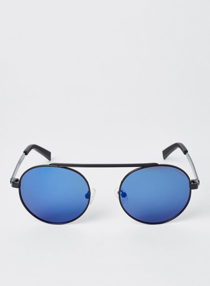 Men's Full Rim Metal Round Sunglasses - Lens Size: 51 mm