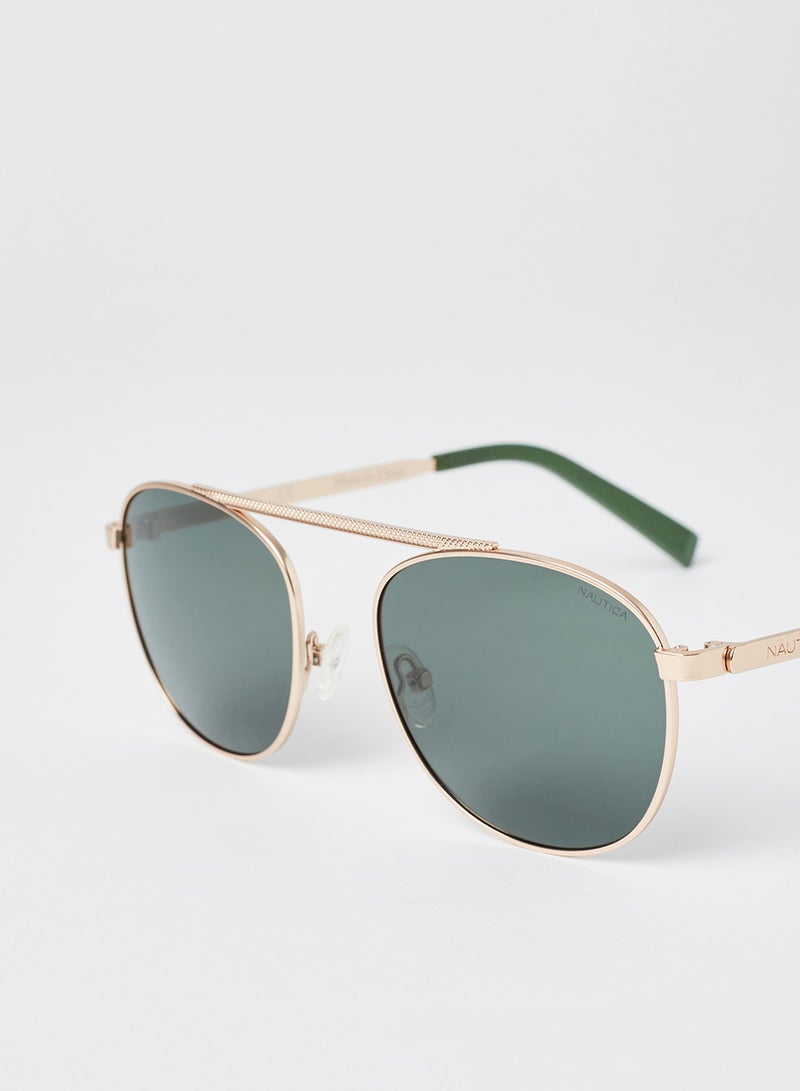 Men's Full Rim Injected Modified Rectangle Sunglasses - Lens Size: 54 mm