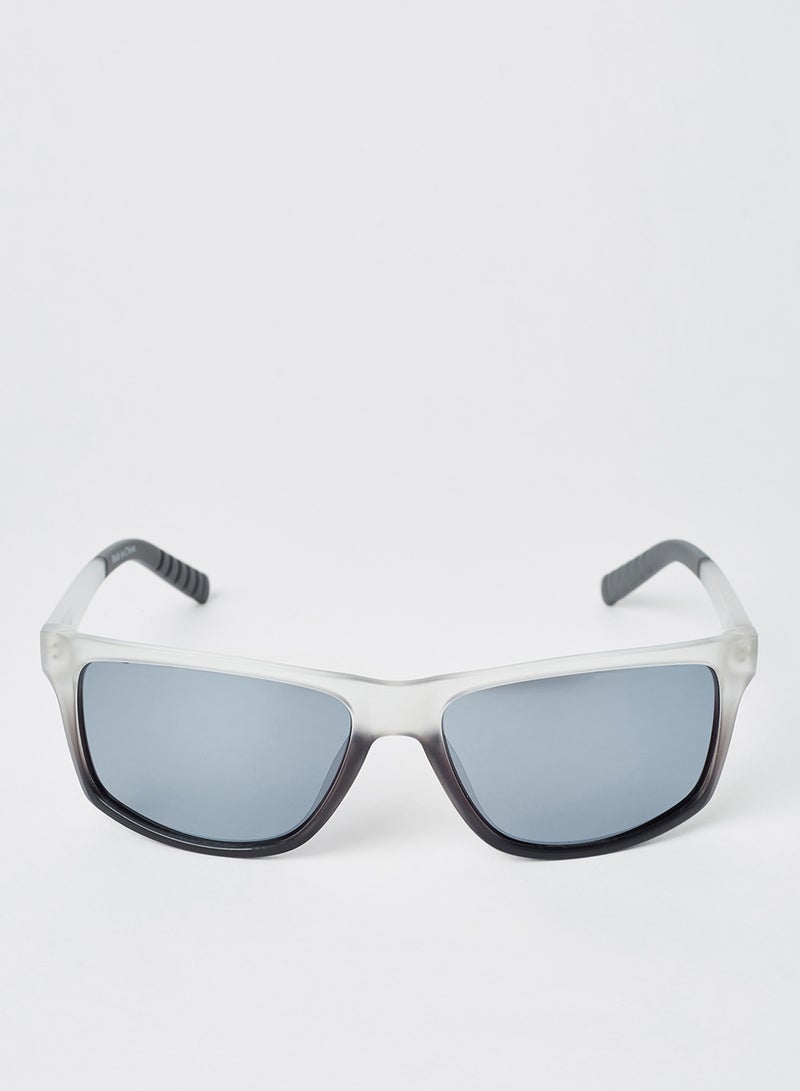 Men's Full Rim Injected Rectangle Sunglasses - Lens Size: 62 mm