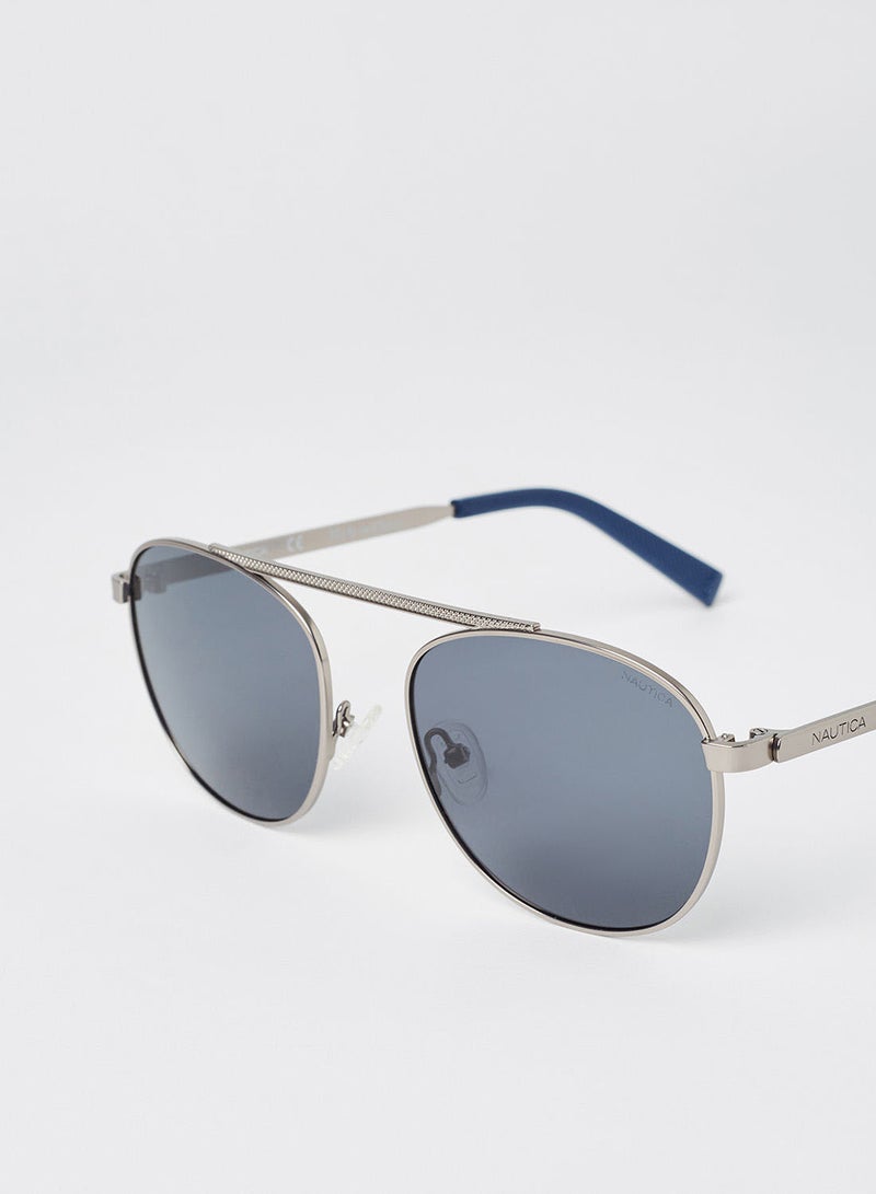 Men's Full Rim Injected Modified Rectangle Sunglasses - Lens Size: 54 mm