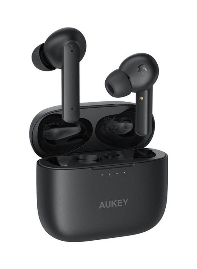 BT In-Ear Earbuds With Charging Case Black