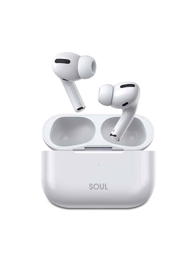 Soul 8PRO Wireless Earbuds with Bluetooth 5.0 In-Ear Stereo Monaural/Binaural Calls Single/Twin Mode Extra Ear Buds 5 Hours Playtime Compatible with Iphone/Samsung White