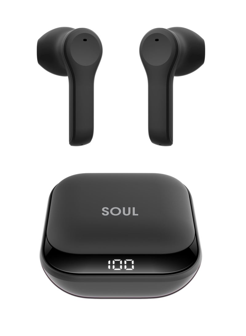 Xcell SOUL 9 Pro Ear Buds, with 7hrs talk time & 100 hours standby, compatible with most Android/iOS/Harmony OS devices - Black