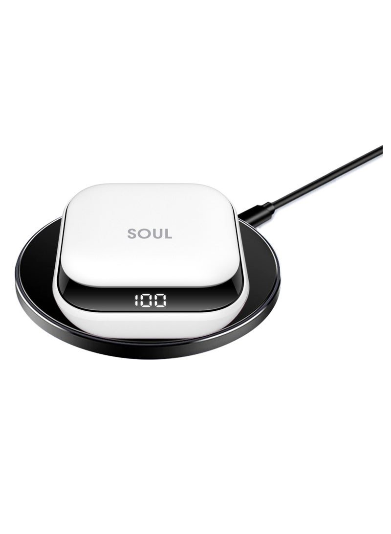 Xcell BT Soul3 Buds Superior Sound, Upto 2Hrs Talk Time / 50hrs standby, compatible with most Android/iOS/Harmony OS devices - White