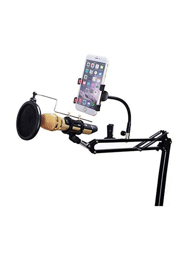 Recording Microphone Arm Stand With Phone Holder 1839700252 Multicolour