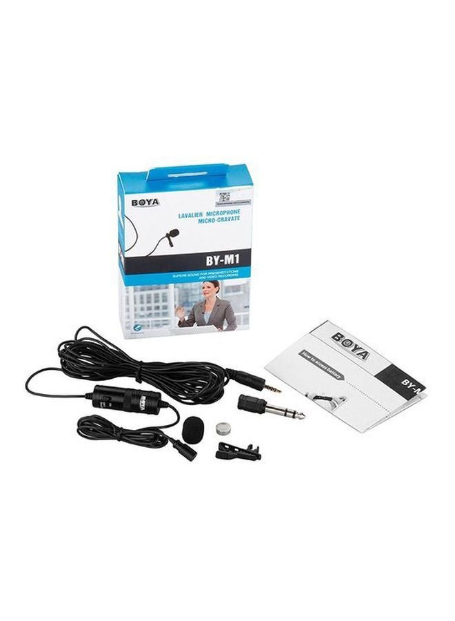 By-M1 Lavalier Stereo Clip Microphone BY-M1 Black