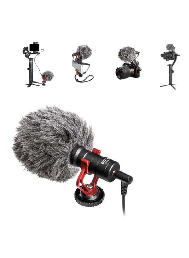 Universal Cardioid Shotgun Camera Microphone Kit BY-MM1 Black/Red/Grey