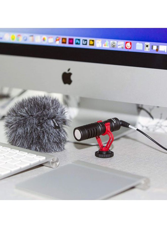 Universal Cardioid Shotgun Camera Microphone Kit BY-MM1 Black/Red/Grey