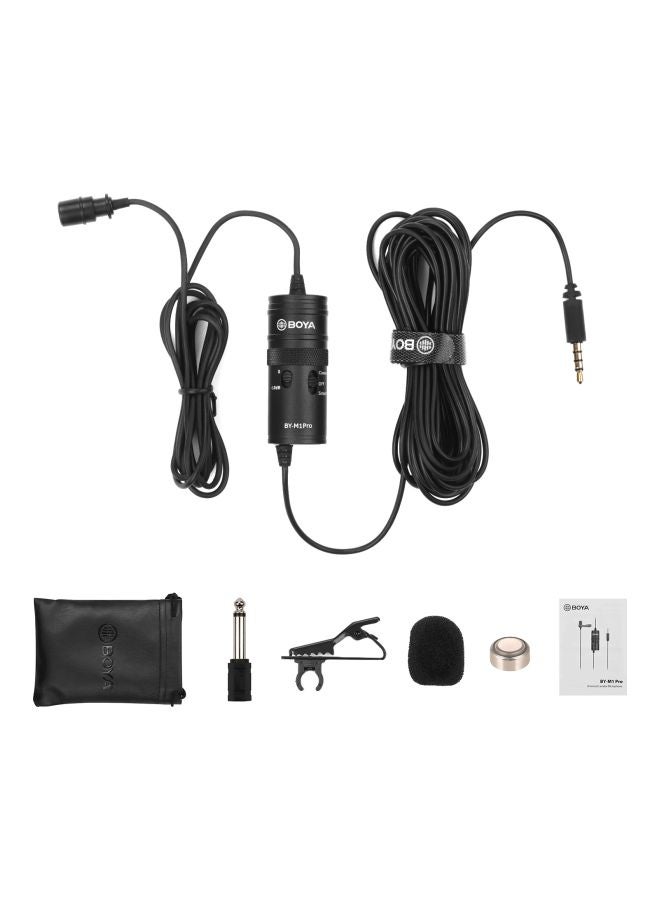 Omni-Directional Lavaliere Clip-On Condenser Microphone Set LU-D7597 Black/Gold