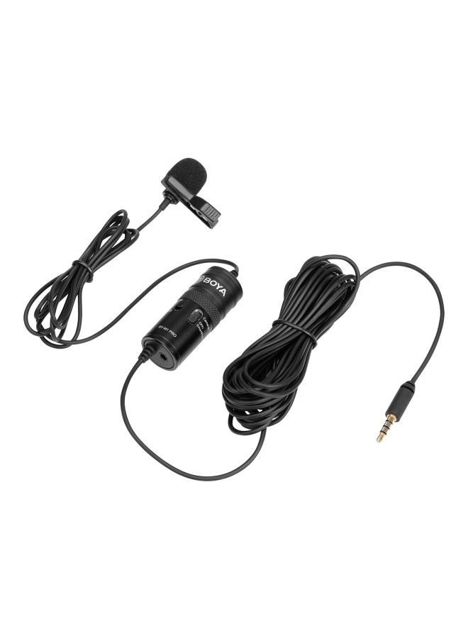 Omni-Directional Lavaliere Clip-On Condenser Microphone Set LU-D7597 Black/Gold