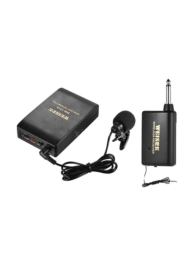 Portable FM Wireless Microphone System Voice Amplifier I2999 Black