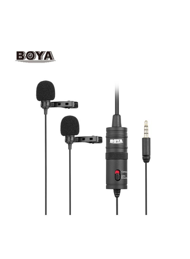 Dual Omnidirectional Lavalier Microphone D57071 Black