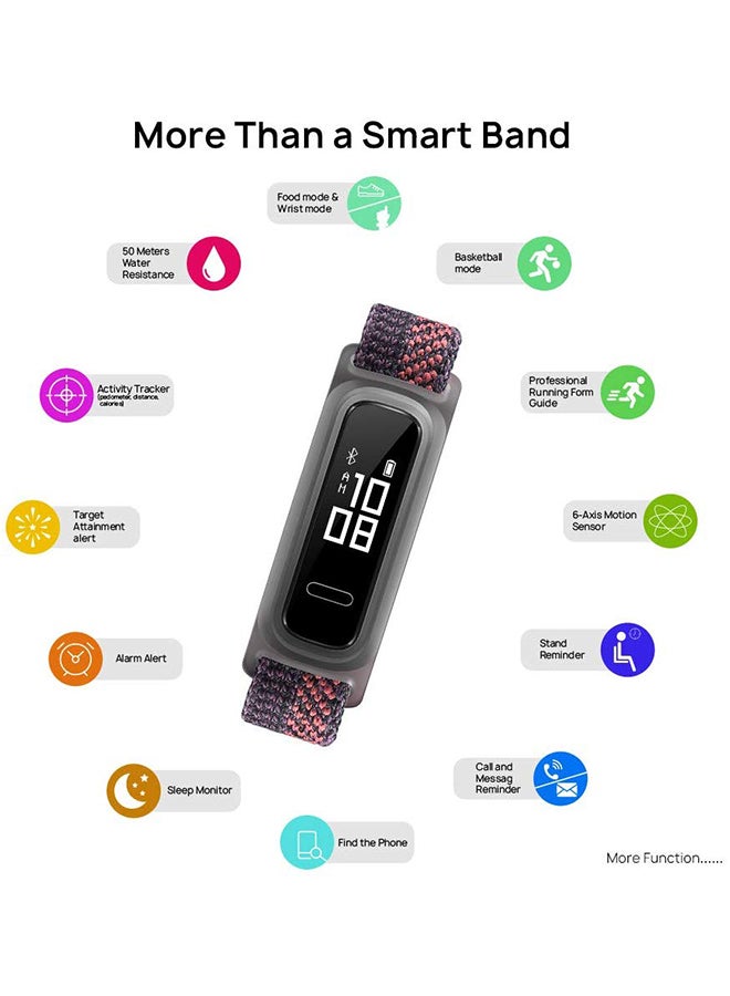 Band 4e 6-Axis Motion Sensor Fitness Activity Tracker Sakura Coral