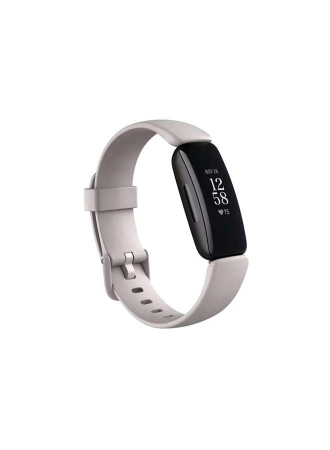 Inspire 2, Health And Fitness Tracker With Free 1-Year Fitbit Premium Trial, 24/7 Heart Rate And Upto 10 Days Battery Lunar White/Black