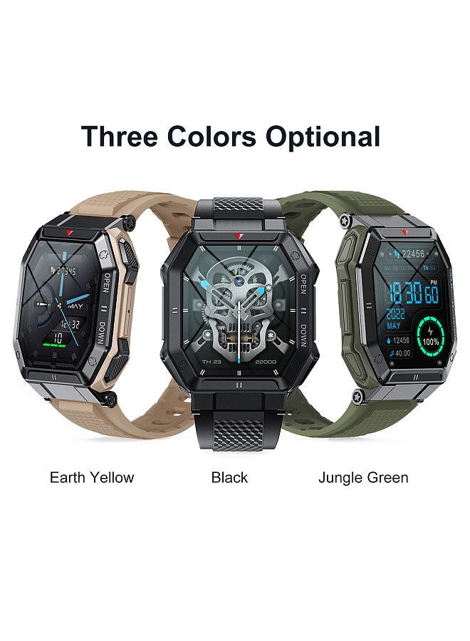 K55 Outdoor Smart Sports Watch 1.85'' IPS Full-Touch Screen Sturdy Body 20 Days Standby Black