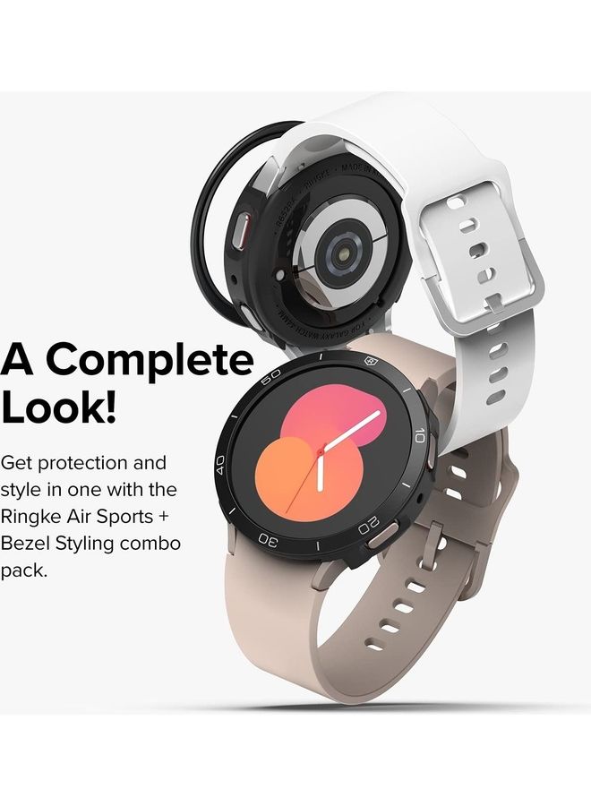 Air Sports Case And Bezel Ring With Adhesive For Galaxy Watch 5 40mm Black