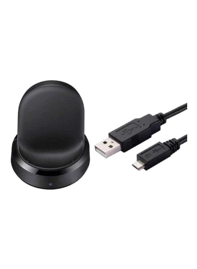 Wireless Power Charging Charger Dock For Samsung Gear S3 Classic Watch Black