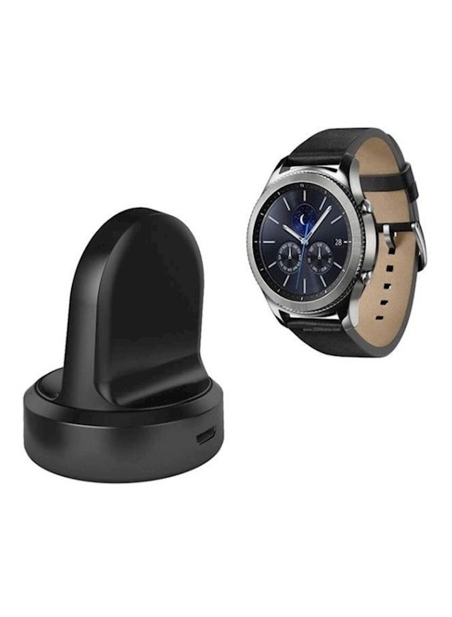 Wireless Power Charging Charger Dock For Samsung Gear S3 Classic Watch Black