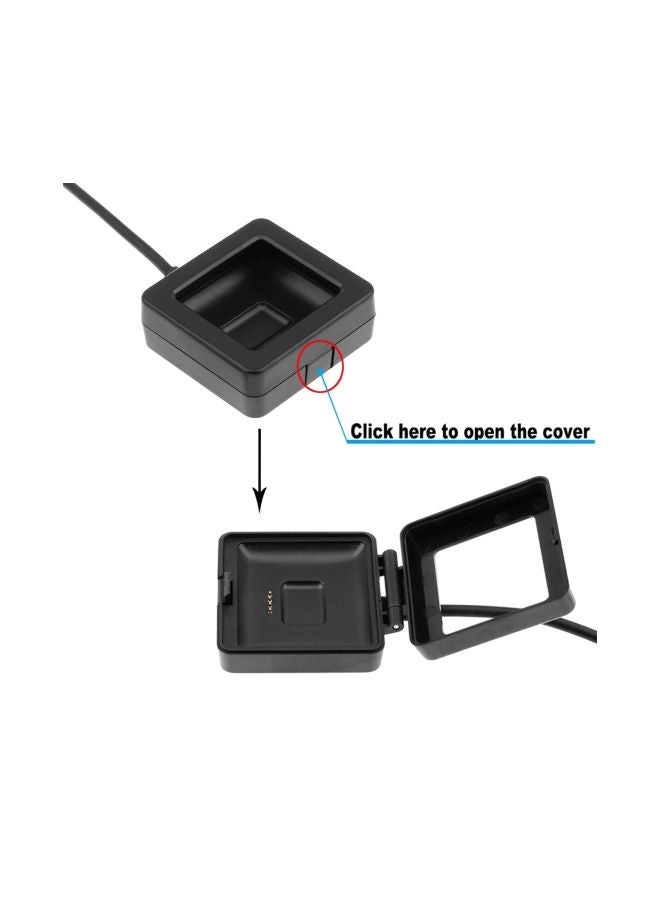 USB Charging Cable For Fitbit Blaze Smartwatch Black