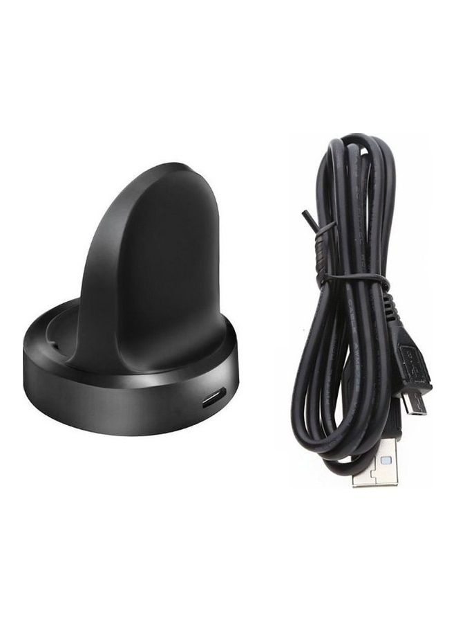 Wireless Smartwatch Charger Dock Pad For Samsung Gear S3 Smart Watch Black