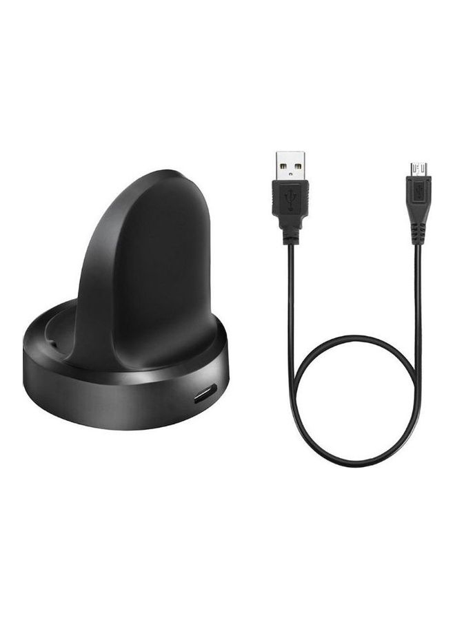 Wireless Smartwatch Charger Dock Pad For Samsung Gear S3 Smart Watch Black