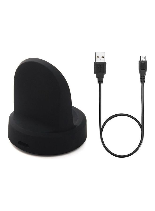 Wireless Smartwatch Charger Dock Pad For Samsung Gear S3 Smart Watch Black