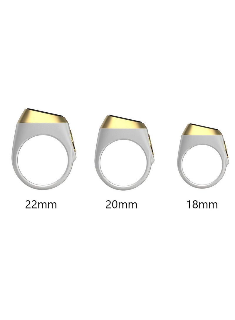 Smart Tasbih Plastic Zikr Lite Ring White 18MM