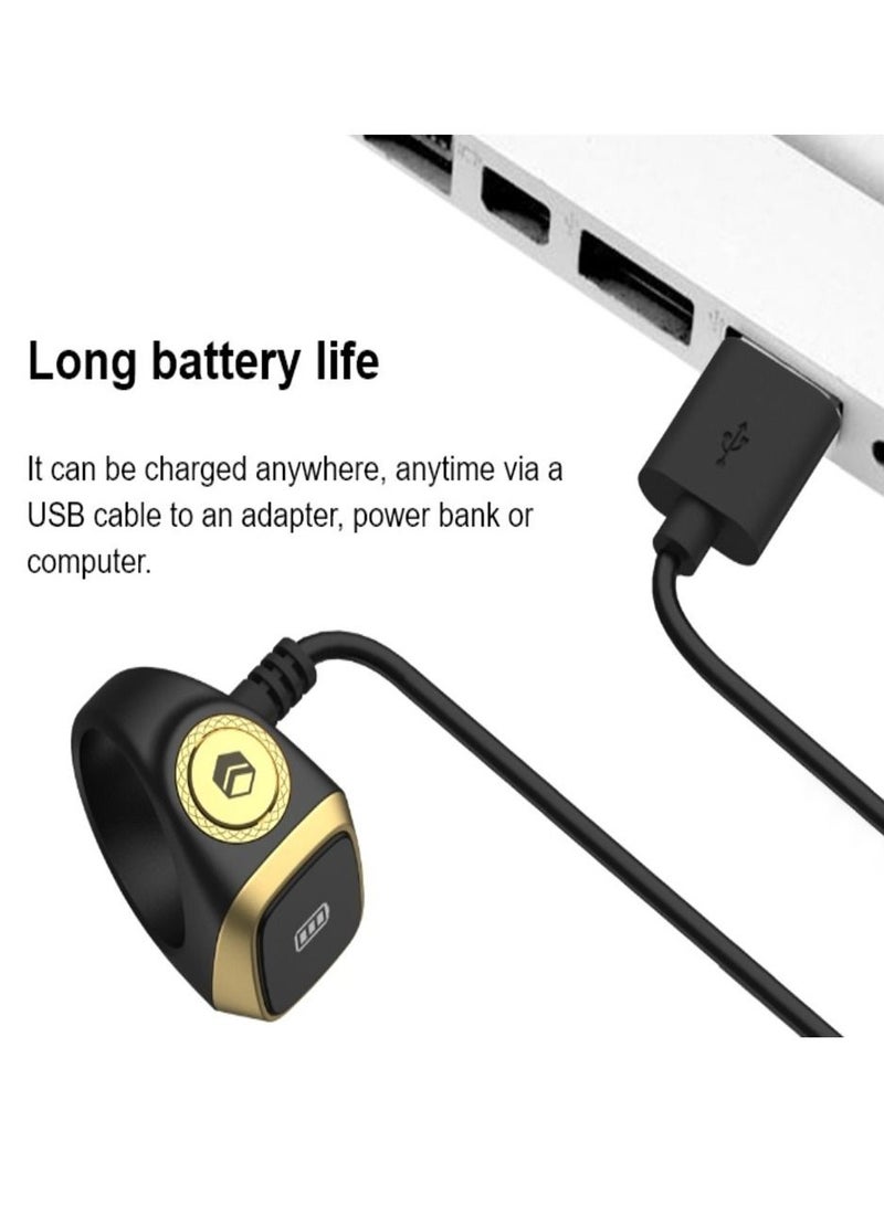 Smart Tasbih Plastic Zikr Lite Ring Black 20MM