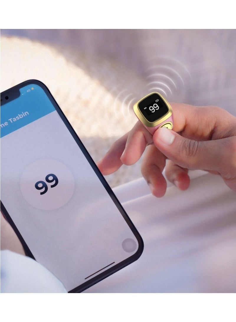 Smart Tasbih Plastic Zikr Lite Ring Pink 18MM