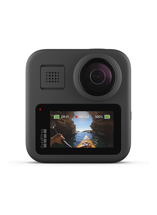 MAX - Waterproof 360 + Camera With Touch Screen Spherical 5.6K30 HD Video 16.6MP 360 Photos 1080p Live Streaming Stabilization