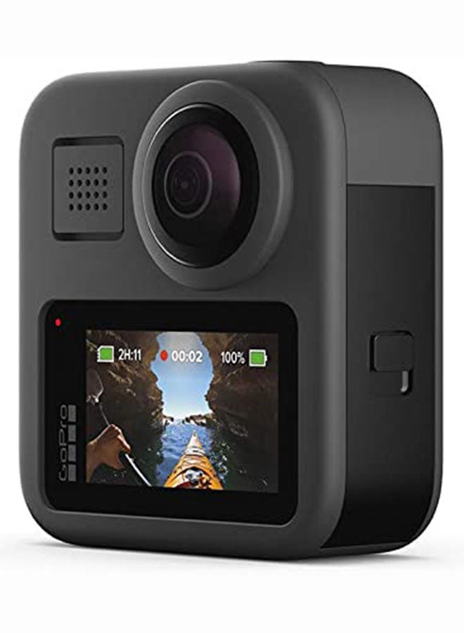 MAX - Waterproof 360 + Camera With Touch Screen Spherical 5.6K30 HD Video 16.6MP 360 Photos 1080p Live Streaming Stabilization