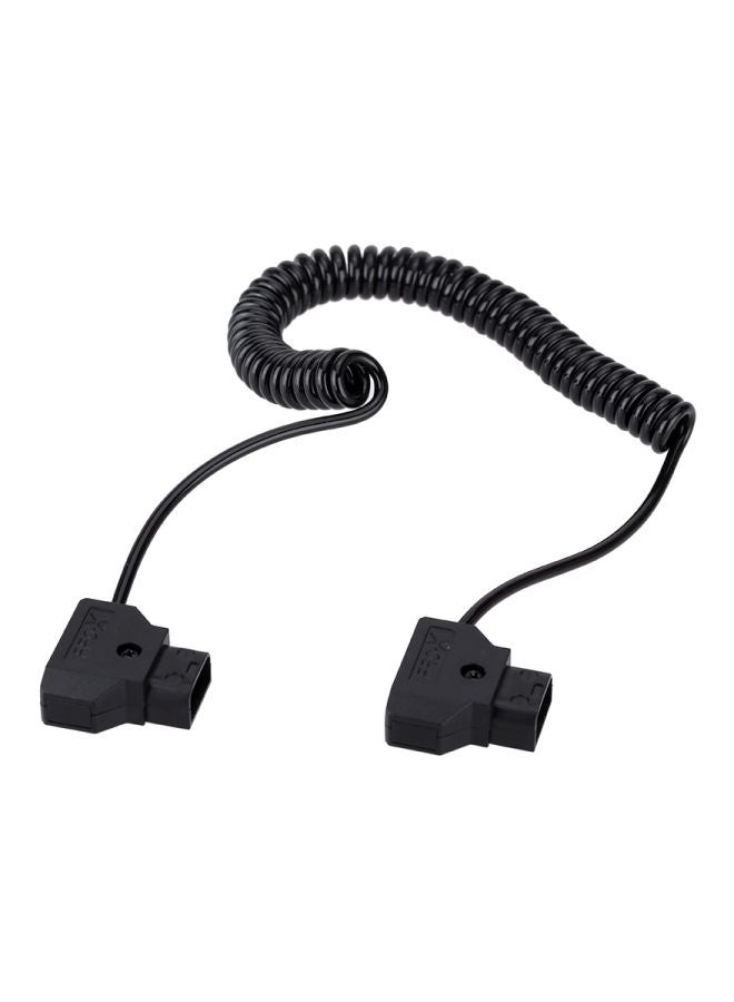 D-TAP 2 Pin Male To Male Extension Adapter Cable Black
