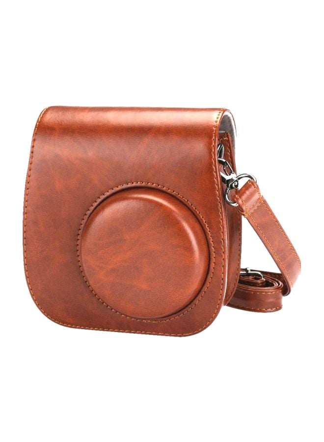 Instax Mini 8 PU Leather Camera Case Bag Brown