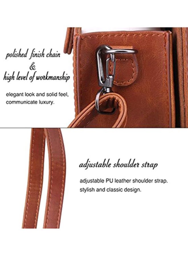 Instax Mini 8 PU Leather Camera Case Bag Brown
