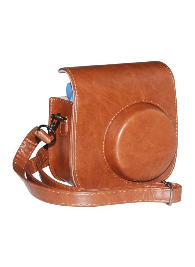 Instax Mini 8 PU Leather Camera Case Bag Brown