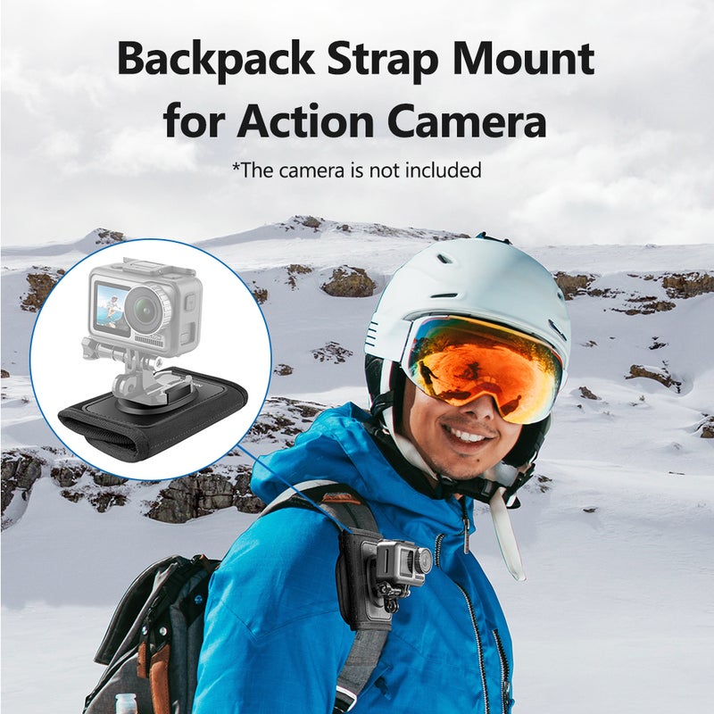 Action Camera Backpack Strap Holder For DJI OSMO Black