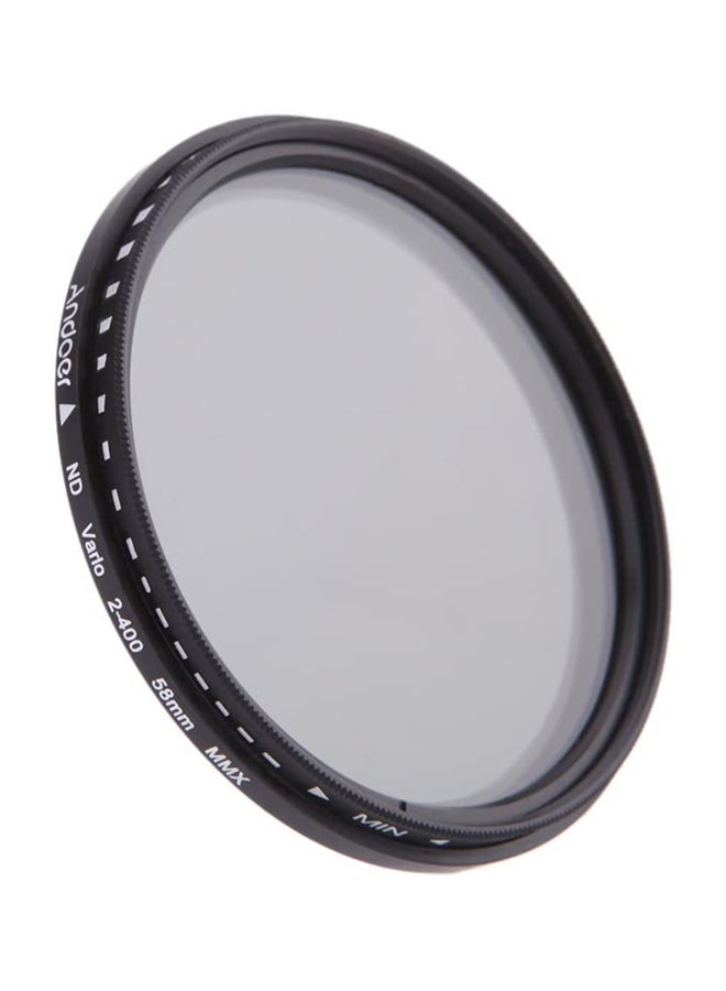 Neutral Density Adjustable Lens Filter 5.8cm Black/Clear