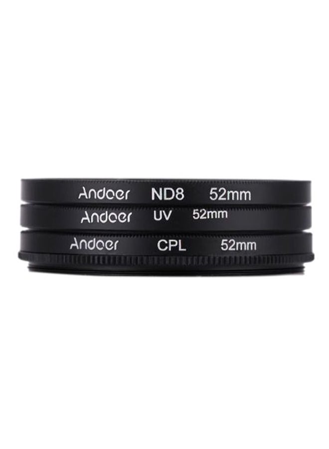Neutral Density Lens Filter Set 5.2cm Black