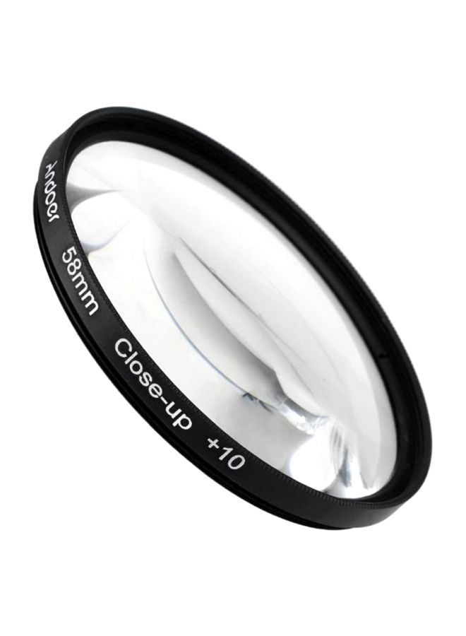 Macro Close-Up Lens Filter Set 5.8cm Black/Clear