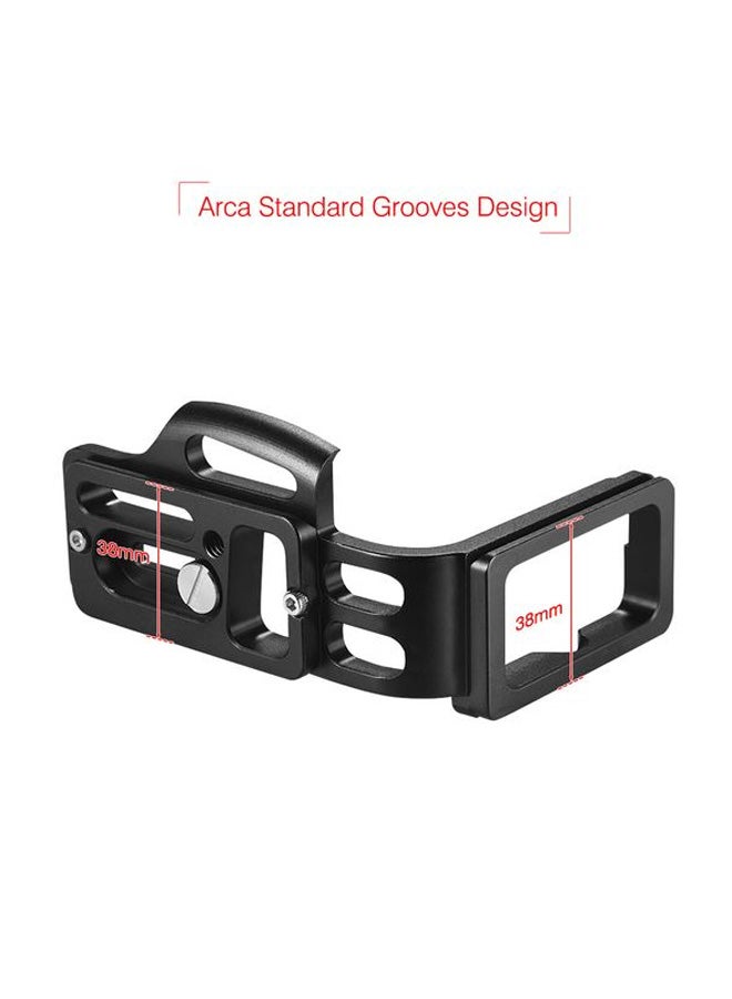 L-Shape Quick Release Plate Camera Bracket Black