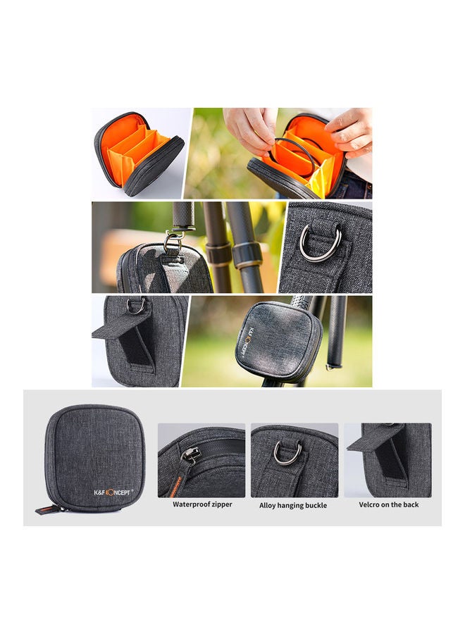 4-Piece Ultra Clear Magnetic Filter With Pouch Multicolour