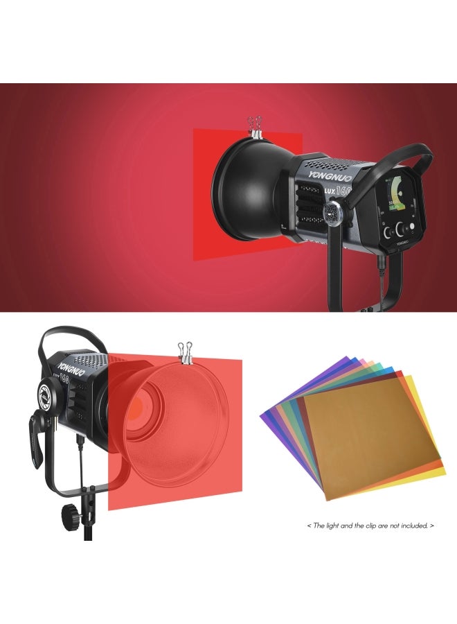 8-Piece Transparent Gel Lighting Filter Multicolour