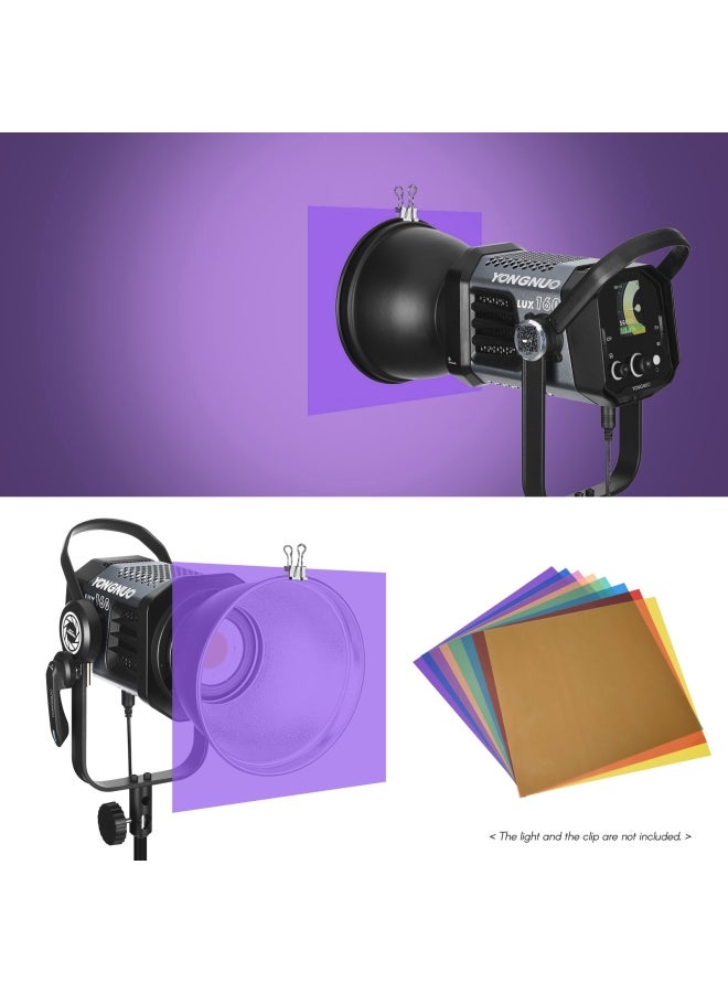 8-Piece Transparent Gel Lighting Filter Multicolour