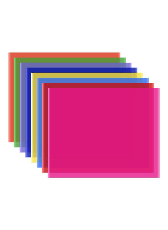 8-Piece Gel Lighting Filter Set Multicolour