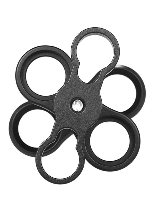 Butterfly Dual Ball Clamp Mount Flash Connector Black