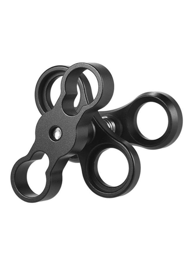 Butterfly Dual Ball Clamp Mount Flash Connector Black