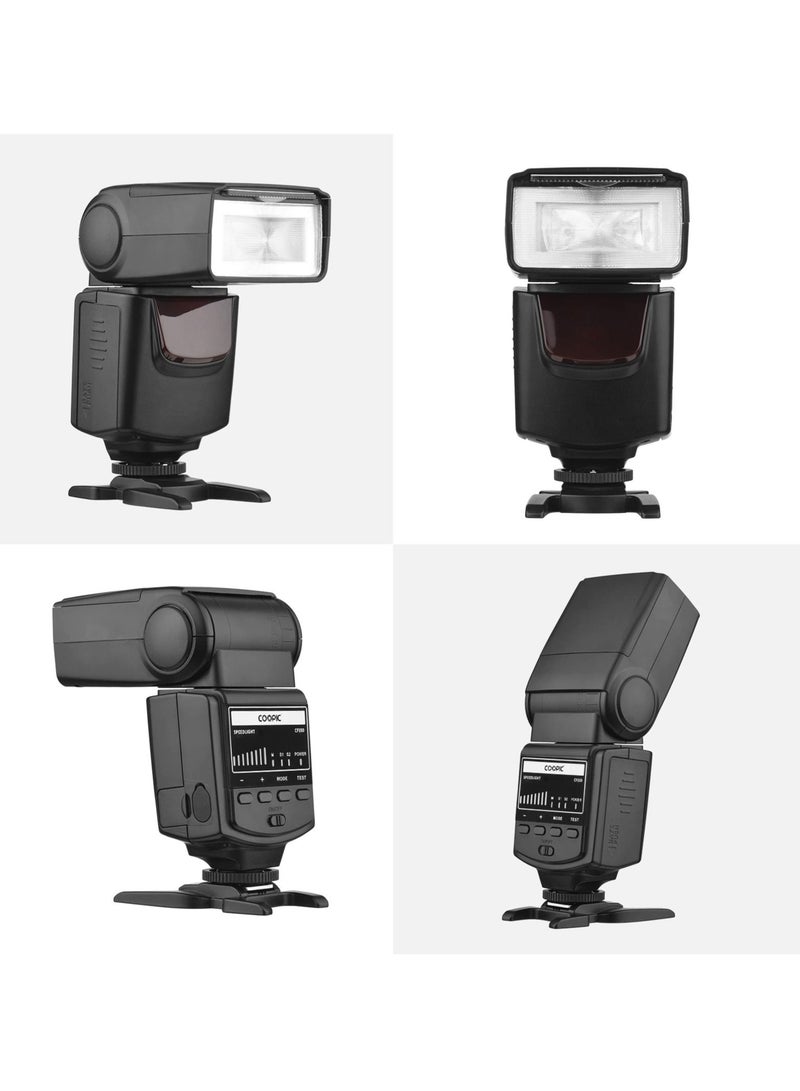 COOPIC CF550 Speed lite Flash Compatible with Canon Nikon Panasonic Olympus Pentax and Other DSLR Digital Cameras with Standard Hot Shoe