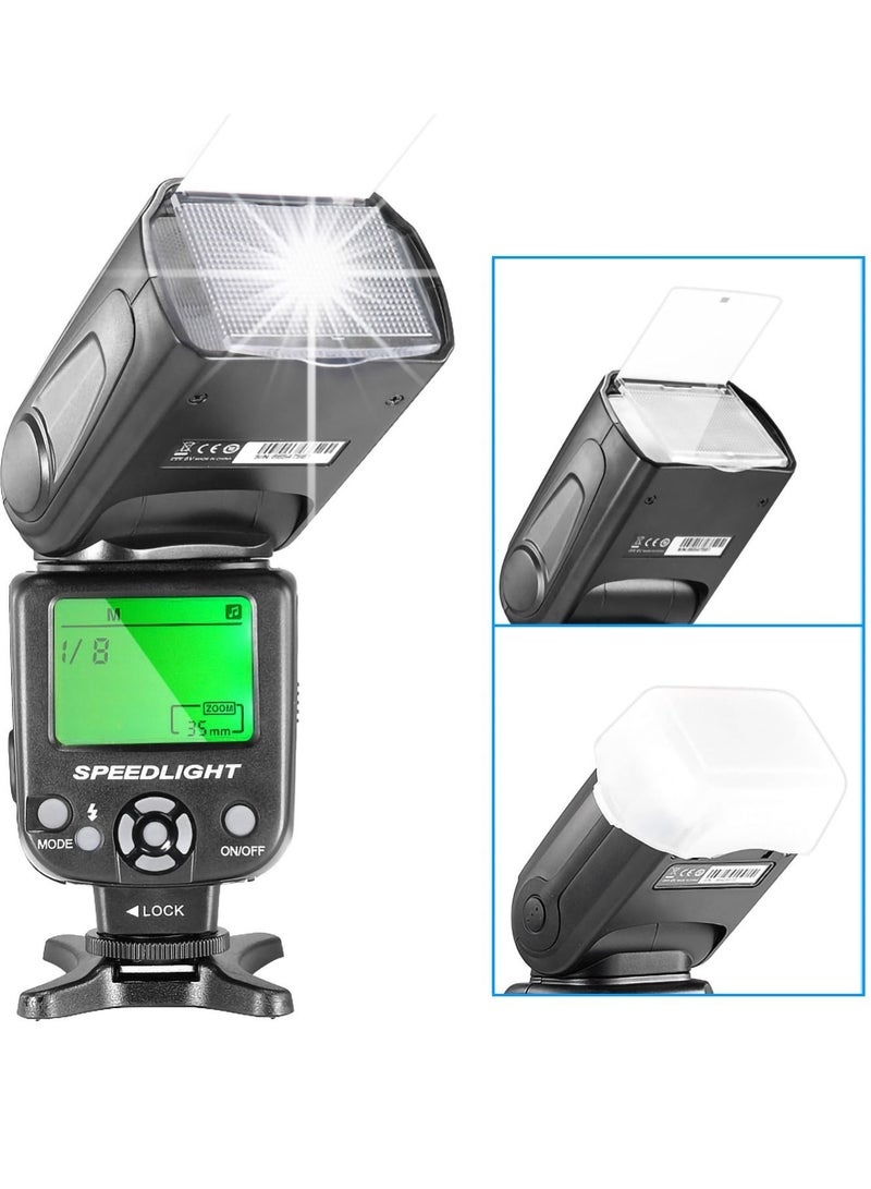 COOPIC CF580EX C LCD Display Flash Wireless GN56 5500K TTL Flash Speedlite Compatible with Canon 7D Mark II 5D Mark II III IV 1300D 1200D 1100D 750D 650D 600D 550D 100D 80D 70D 60D etc,
